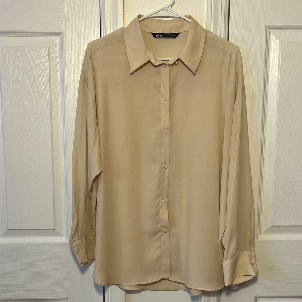 Zara Women's Cream Blouse